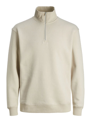 JACK & JONES PLAIN HALF ZIP SWEATSHIRT