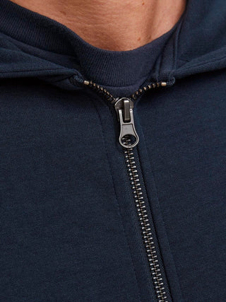 JACK & JONES PLAIN ZIP HOODIE